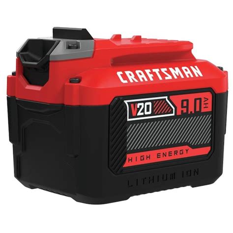 CRAFTSMAN V20 20-Volt Max 9 Amp-Hour Lithium Power Tool Battery in the ...