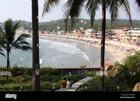 Lighthouse Beach in Kovalam Stock Photo - Alamy