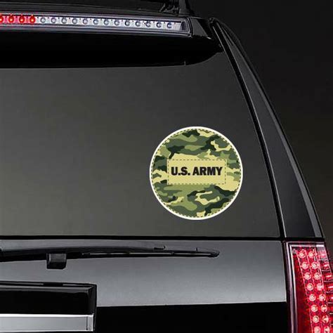 US Army On Camouflage Circle Sticker