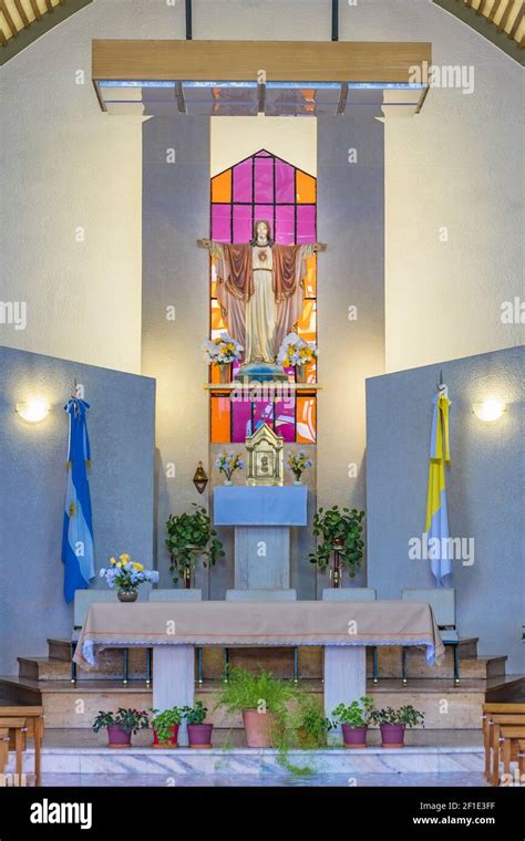 Modern Church Altar Interior View Stock Photo - Alamy