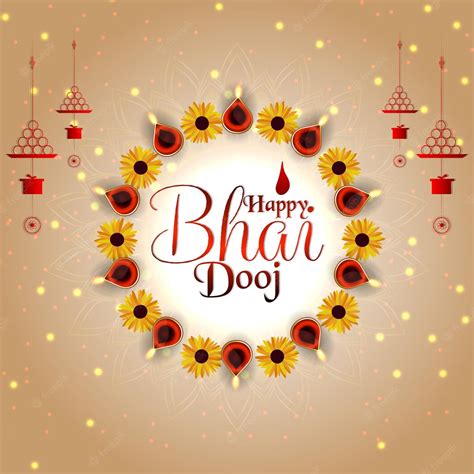 Premium Vector | Indian festival happy bhai dooj celebration background