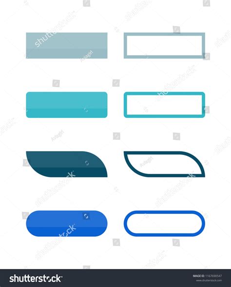 Different Button Shapes States Stock Vector (Royalty Free) 1167690547 ...