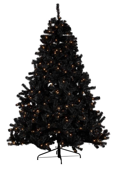 6ft (183cm)H Black Christmas Tree with Lights* | eChristmas - The Christmas Emporium at Hangups