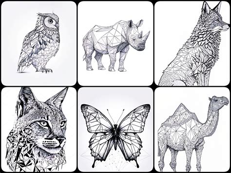 Animal Line Art for Coloring: PDF Digital Downloads, Get Creative With Animal Line Art ...