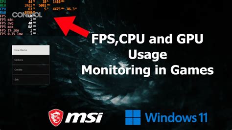 How to monitor FPS, CPU, and GPU usage in Games using MSI Afterburner ...