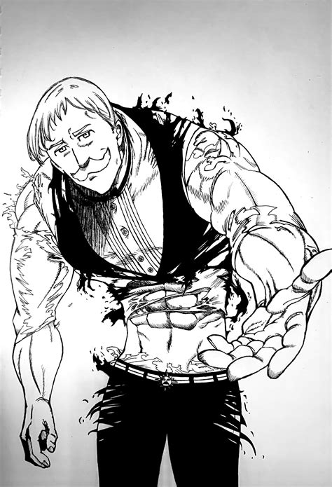 Nanatsu no taizai Escanor drawing, now come little sin, retribution for your actions shall be ...