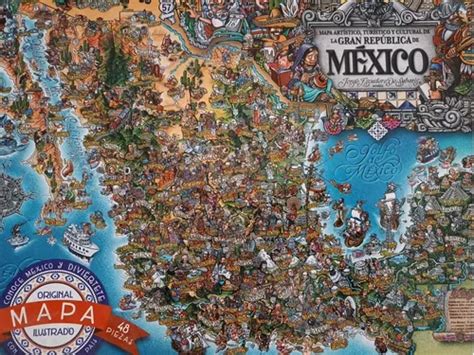 Rompecabezas Mapa De México Artístico 48 Pzas. en venta en Corregidora ...