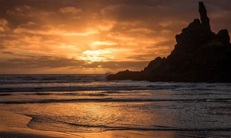 Sunset from Piha beach - Ed O'Keeffe Photography