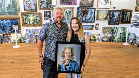 Local artist presents Guy Fieri with painting of his sister Morgan ...