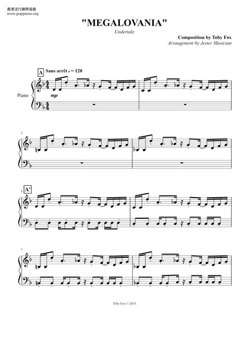 Undertale-Undertale - Megalovania Sheet Music pdf, - Free Score Download ★