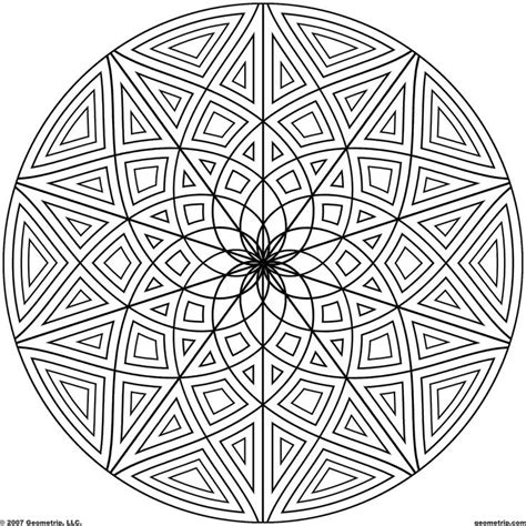 images of printable hard geometric coloring pages | Geometrip.com ...