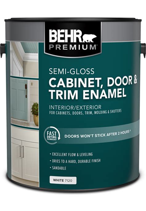 Interior Semi Gloss Cabinet Door Trim Enamel Paint Behr