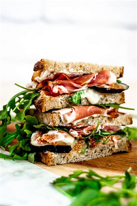 Fig and Prosciutto Sandwiches with Honey Gorgonzola Spread - Sprinkles & Sea Salt