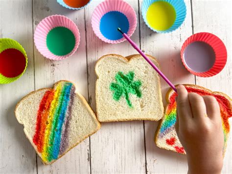 Easy and Fun Rainbow Bread Painting for Kids - Raising Veggie Lovers