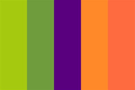 Green-Violet-Orange Palette Color Palette