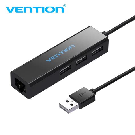 Vention USB HUB Ethernet Adapter USB 2.0 HUB 3 Port 10/100 Mbps Network Port usb to rj45 lan ...