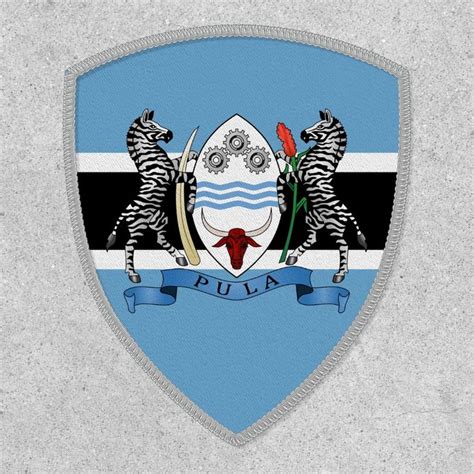 Botswana Coat of Arms/ Flag Patch | Zazzle | Flag patches, Coat of arms, Flag