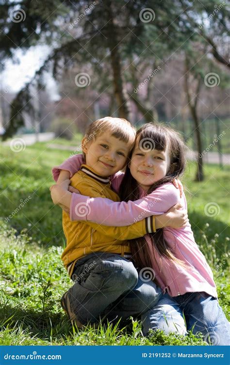 Two Children Hugging Stock Photography - Image: 2191252