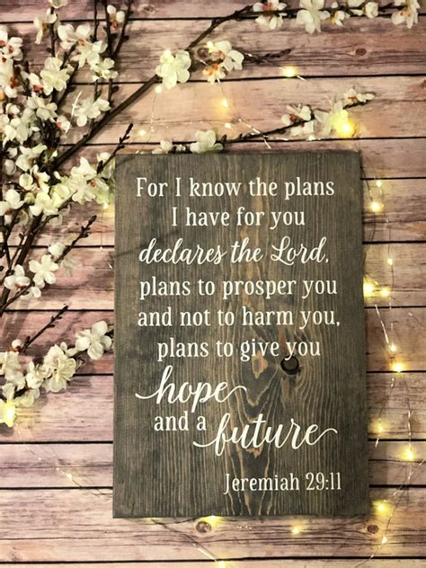 Jeremiah 29:11 for I Know the Plans I Have for You Scripture - Etsy