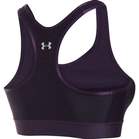 Under Armour Womens Armour Mid Printed Sports Bra - Purple - Tennisnuts.com