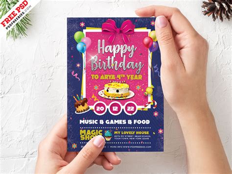 Happy Birthday Card Psd Files Free Download - Printable Templates Free