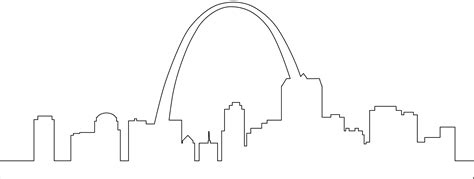 Silueta: Arco de San Luis - Contorno y silueta vector