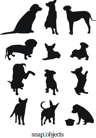 13 Dog Vector Silhouettes