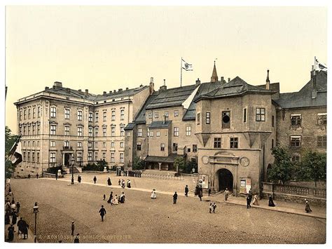 Eastern part of castle and principal garden, Konigsberg, East Prussia, Germany - 1890-1900 ...