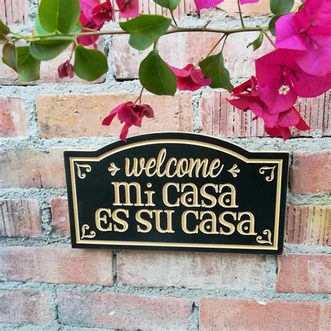 Letrero de Bienvenida Mi Casa es su Casa - Etsy México