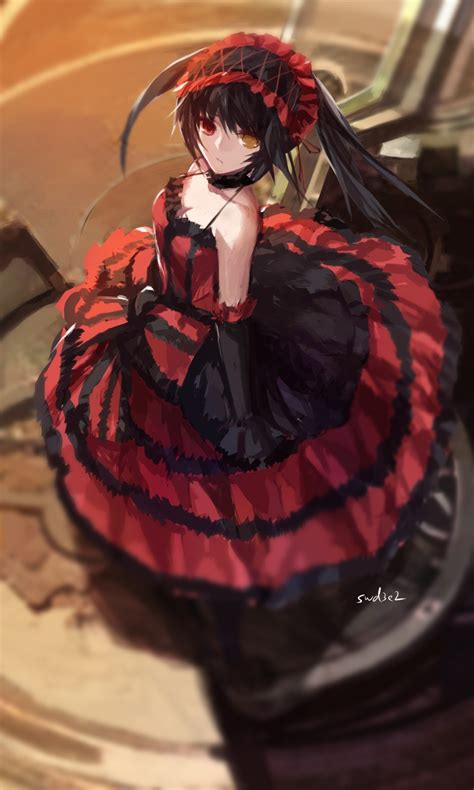 Date A Live, Tokisaki Kurumi, Swd3e2, Red dress, Long hair, Twintails, Heterochromia, Anime ...