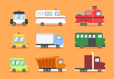 Land Transportation Clipart Vector Set 516734 Vector Art at Vecteezy