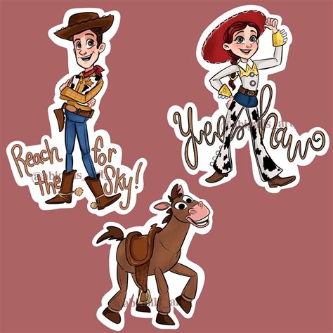 Woodys Roundup Sticker Pack - Etsy