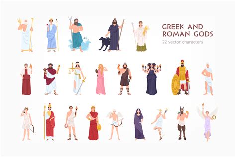 Greek and Roman Gods | Custom-Designed Illustrations ~ Creative Market