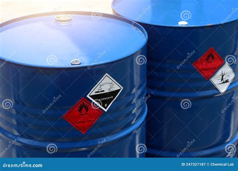 Warning Symbol for Chemical Hazard on Chemical Container Stock Image - Image of factory, fuel ...