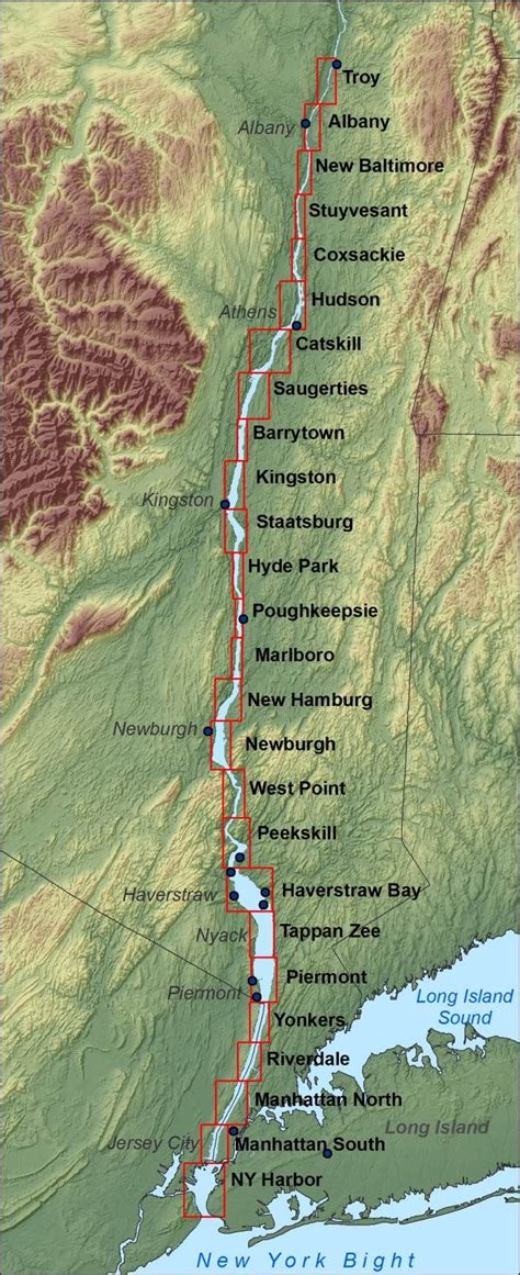 Map Of Hudson River Towns - Squaw Valley Trail Map