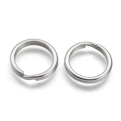 J013 - 10 pcs. 304 Stainless Steel Split Rings Key Rings - 20mm (0.79 inch) - Tarnish Resistant ...
