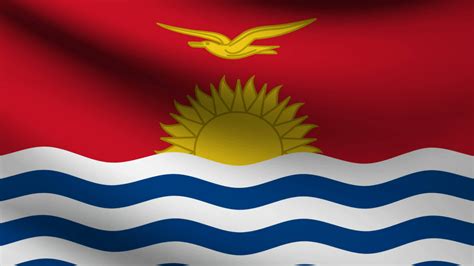 Flag of Kiribati waving 28213055 Stock Video at Vecteezy