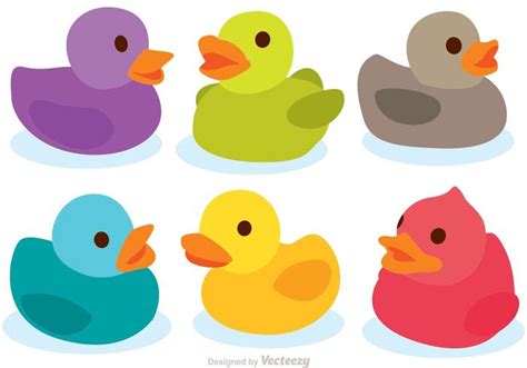 Colorful Rubber Duck Vectors 90200 Vector Art at Vecteezy