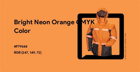 Bright Neon Orange CMYK color hex code is #F79548