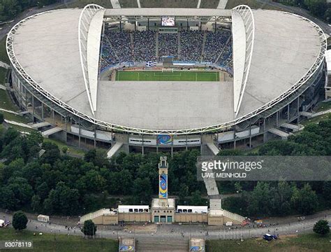 Overview Central Stadium Leipzig Photos and Premium High Res Pictures ...