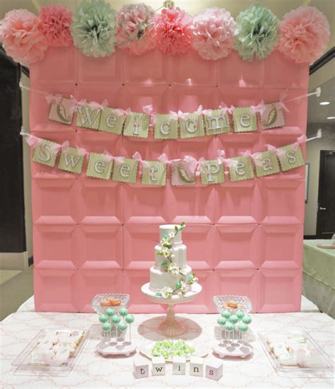 Sweet Pea Pod Twin Girls Baby Shower - Project Nursery