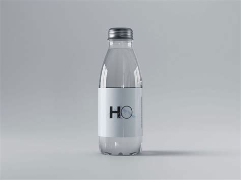 Free Mini Glass Water Bottle Mockup | Mockuptree