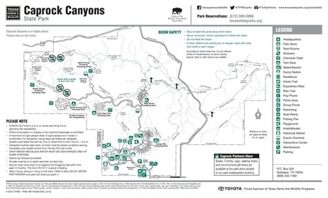 Caprock Canyons State Park Map