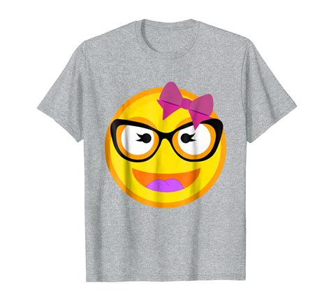 Smiling Emojis Buck Teeth Girl Nerd Glasses Costume Shirt-ln – Lntee