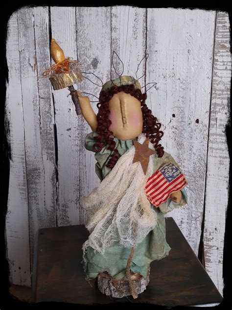 Lady Liberty Rag Doll Statue of Liberty Doll Primitive - Etsy