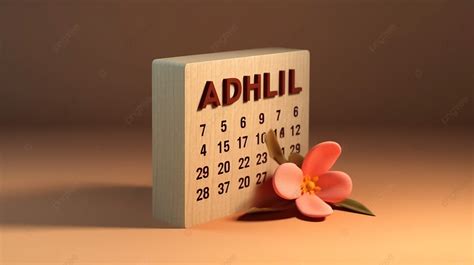 3d Rendered April Calendar Background, New Month, Calendar 3d, Desk ...