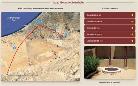 Isaac Moves To Beersheba – New Map | IBible Maps