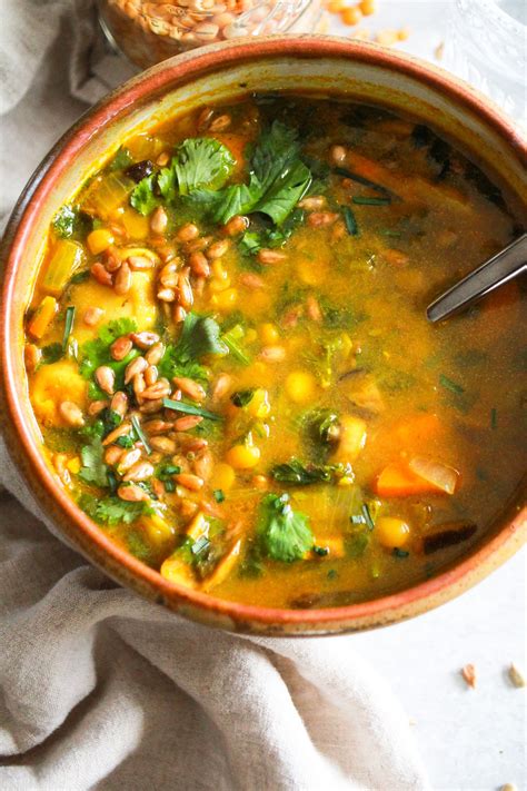 Cozy up to a bowl of spicy and flavorful Yellow Split Pea Soup. You can ...