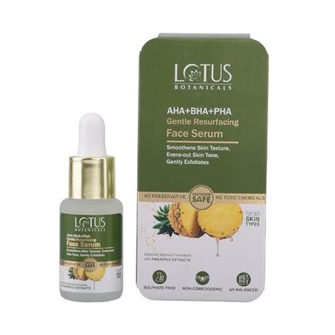 Buy Lotus Botanicals AHA+BHA+PHA Gentle Resurfacing Face Serum ...