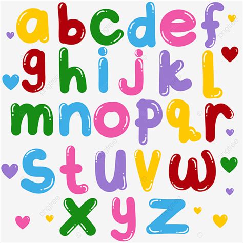 Koleksi Font Berwarna Warni Alfabet Lucu, Alfabet, Surat, Trits Tangan PNG Transparan Clipart ...